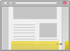 Banderole is a horizontally banner with fixed position over the website content (it doesn't move while page scrolling). Banderole shrinks automatically or after click to a bar form on the right edge of the browser window. It can be expanded again in any time after click on the bar.